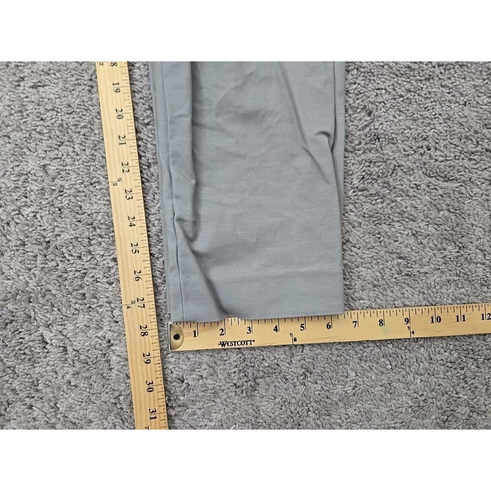 Michael Kors Chino Pants Womens 12 Gray Mid Rise Zip Pockets Office Casual - Picture 7 of 8